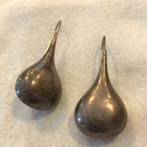 Silver drop earrings